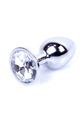 Анальна пробка з каменем Plug-Jewellery Silver PLUG- Clear розмір S - картинка 6