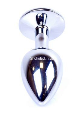 Анальная пробка с камнем Plug-Jewellery Silver PLUG- Clear размер S - картинка 5