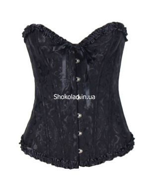 Корсет з квітковим принтом Star Night Corset Top з гачками та шнурівкою, чорний, XS (без коробки) - картинка 5