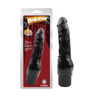 Вібратор реалістичний Chisa Rubicon Vibrating Naughty Cock, чорний - картинка 1