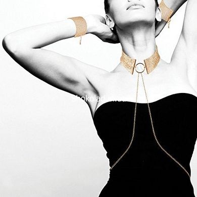 Ожерелье-ошейник с цепочкой Bijoux Indiscrets черное, 59 см - картинка 8