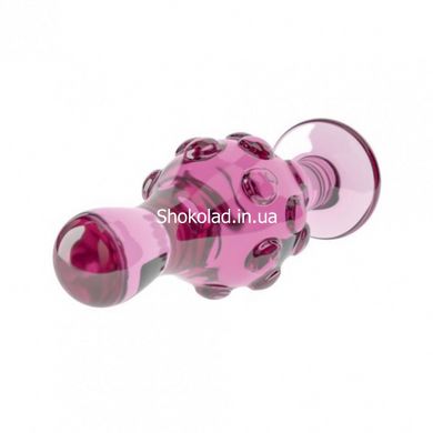 Скляна Анальна пробка 4.5" Glass Romance Dildo Pink - картинка 4