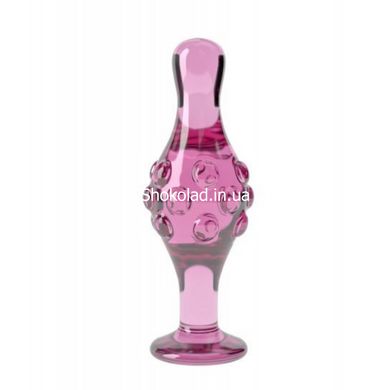 Скляна Анальна пробка 4.5" Glass Romance Dildo Pink - картинка 2