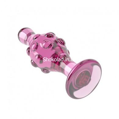 Стеклянная Анальная пробка 4.5 " Glass Romance Dildo Pink - картинка 3