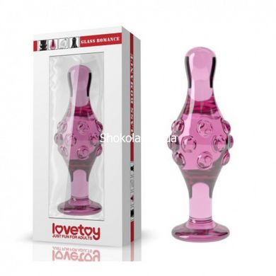 Скляна Анальна пробка 4.5" Glass Romance Dildo Pink - картинка 1