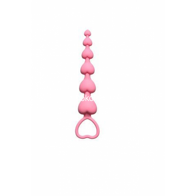 Анальний ланцюжок сердечка Heart Booty Beads Chisa, Рожевий - картинка 3
