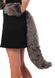 Анальная пробка с хвостом Anal plug faux fur fox tail light grey polyeste - изображение 2