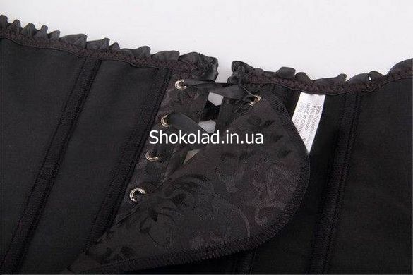 Корсет з квітковим принтом Star Night Corset Top з гачками та шнурівкою, чорний, XS (без коробки) - картинка 6