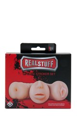 Набір реалістичних мастурбаторів REALSTUFF 3 IN 1 FLESH, Flesh, 12.0см - 4.7дюйм. - картинка 1