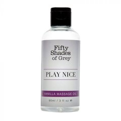 Олія для масажу Fifty Shades of Grey Play Nice Vanilla Massage Oil, 90 мл - картинка 1