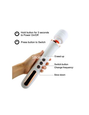 Вібратор-мікрофон білий Massager Super Powerful 10 Function - картинка 4