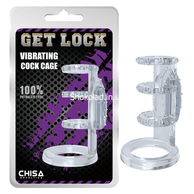 Насадка з вібрацією Chisa Get Lock Vibrating Cock Cage - картинка 2