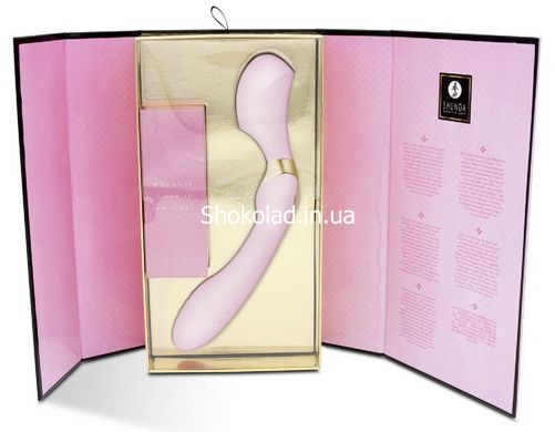 Вибратор нереалистичный рельефный Shunga Zoa розовый, 26.5 х 3.8 см - картинка 4