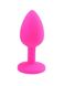 Анальна пробка Pink Silicone Light Pink, s, Рожевий, для новачків - зображення 3