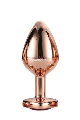 Dt21790 анальна пробка з серцем GLEAMING LOVE ROSE GOLD PLUG MEDIUM, Золотий - картинка 3