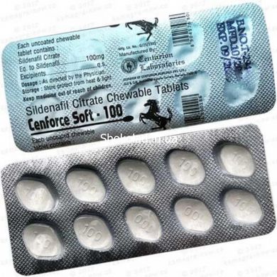 Возбуждающие таблетки CENFORCE SOFT 100 мг (цена за пластину 10 таблеток) - картинка 3