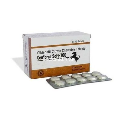 Возбуждающие таблетки CENFORCE SOFT 100 мг (цена за пластину 10 таблеток) - картинка 1