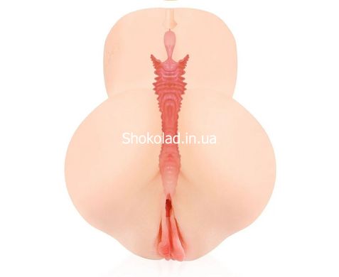 Мастурбатор вагіна з вібрацією Hanna Kokos, кібершкіра, бежевий, 18 х 12.5 см - картинка 4