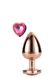 Dt21790 анальна пробка з серцем GLEAMING LOVE ROSE GOLD PLUG MEDIUM, Золотий - зображення 1