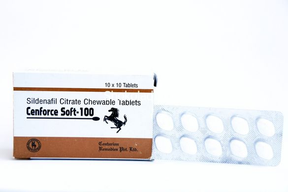 Возбуждающие таблетки CENFORCE SOFT 100 мг (цена за пластину 10 таблеток) - картинка 2
