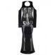 Платье макси Leg Avenue, S/M, с принтом скелета и боковым вырезом, черное - изображение 3
