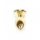 Анальная пробка с камнем Plug-Jewellery Gold Heart PLUG- Red размер S - изображение 5