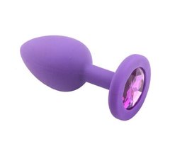 Анальна пробка Purple Silicone Light Violet, s, Фіолетовий, для новачків - картинка 1
