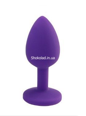 Анальна пробка Purple Silicone Light Violet, s, Фіолетовий, для новачків - картинка 2