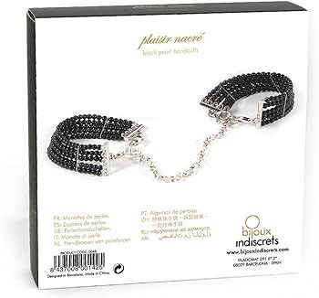 Браслети-наручники PLASIR Nacre чорні перли Bijoux Indiscrets - картинка 5