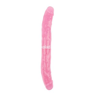 Фалоімітатор двосторонній рожевий Chisa Hi-Rubber 32,5 см * 3,5 см, Рожевий - картинка 2