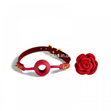 Кляп в форме Розы красный Rose Ball Gag UPKO - картинка 1