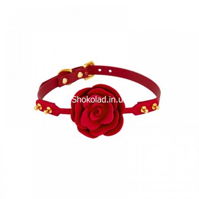 Кляп у формі Троянди червоний Rose Ball Gag UPKO - картинка 3