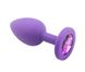 Анальная пробка Purple Silicone Light Violet, S - изображение 1