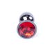 Анальна пробка з каменем Plug-Jewellery Dark Silver PLUG- Red розмір S - зображення 2