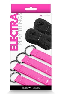 Система фиксации к кровати NS Novelties ELECTRA BED RESTRAINT STRAPS PINK - картинка 1