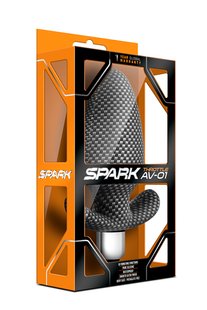 Анальна пробка з вібрацією 3 в 1 BLUSH SPARK THROTTLE AV-01 CARBON FIBER - картинка 1