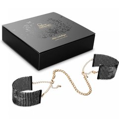 Браслети-наручники DESIR METALLIQUE чорні Bijoux Indiscrets - картинка 1