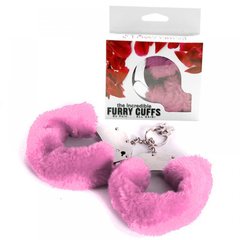 Наручники металлические Roomfun с толстым розовым мехом FURRY CuffS - картинка 1