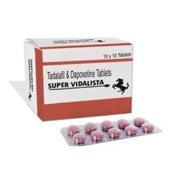 Таблетки для потенции Super Vidalista (Сиалис + Дапоксетин) (цена за пластину 10 таблеток) - картинка 1