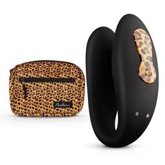 Вібратор для пар Zuna Couples Vibrator із сумочкою, чорний, Leopard - картинка 1