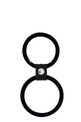 Эрекционное кольцо MENZSTUFF DUAL RINGS, BLACK - картинка 2