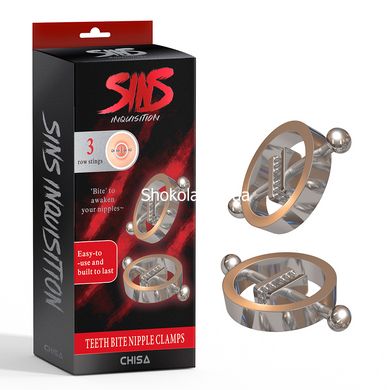 Затискачі для сосків Chisa Sins Inquisition Teeth Bite Nipple Clamps - картинка 1