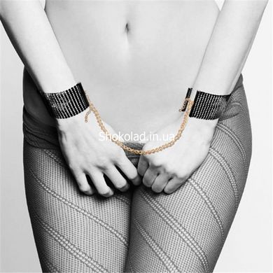 Браслети-наручники DESIR METALLIQUE чорні Bijoux Indiscrets - картинка 3