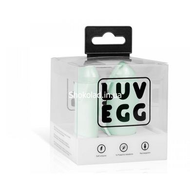 Віброяйце з дистанційним пультом Luv Egg, силіконове, зелене, 6.5 х 3.5 см - картинка 3