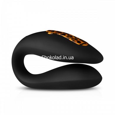 Вибратор для пар Zuna Couples Vibrator с сумочкой, черный, леопардовый - картинка 4