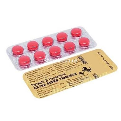 Таблетки для потенції Super Vidalista (Сіаліс + Дапоксетин) (ціна за пластину 10 таблеток) - картинка 2