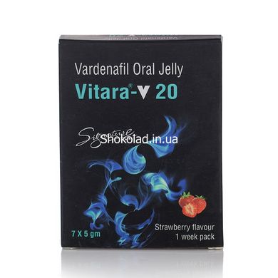 Vitara-20 желе для потенции Oral Jelly Strawberry ( цена за упаковку, 7 стиков) - картинка 2