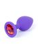 Анальная пробка с камнем Plug-Jewellery Purple Silicon PLUG Medium- Red Diamond размер М - зображення 8