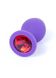 Анальная пробка с камнем Plug-Jewellery Purple Silicon PLUG Medium- Red Diamond размер М - зображення 2