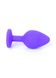 Анальная пробка с камнем Plug-Jewellery Purple Silicon PLUG Medium- Red Diamond размер М - зображення 5